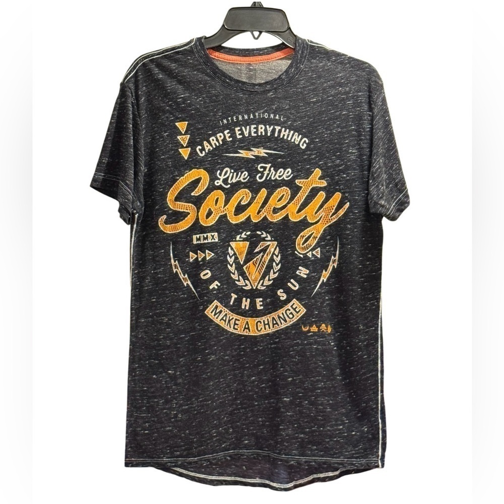 Affliction Mens Graphic T Shirt Live Free Society Size Medium